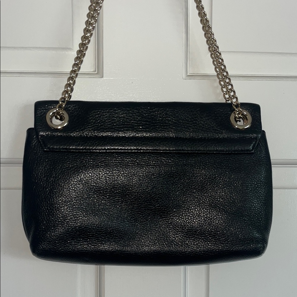 kate spade Black Leather Shoulder Bag with Gold Chain - Picture 5 of 8